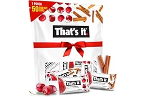 THAT'S IT. That’s it. Fun Size Fruit Bars Variety Pack - Apple + Cherry & Apple + Cinnamon (50 Pieces, 10g Each), Non-GMO, Kosher, Gluten Free, Breakfast Snacks, Allergy Friendly