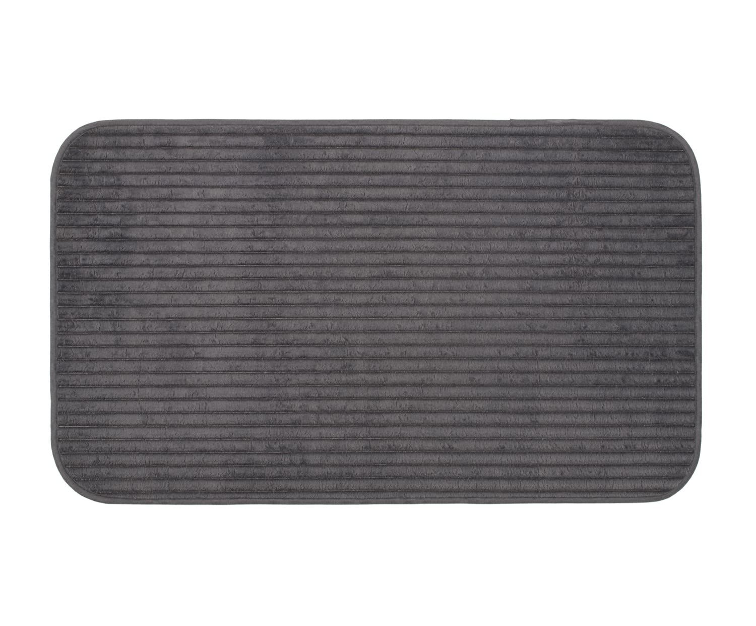 Gözze - Non-Slip Soft Bath Mat, 100% Polyester, 50 x 70 cm - Anthracite