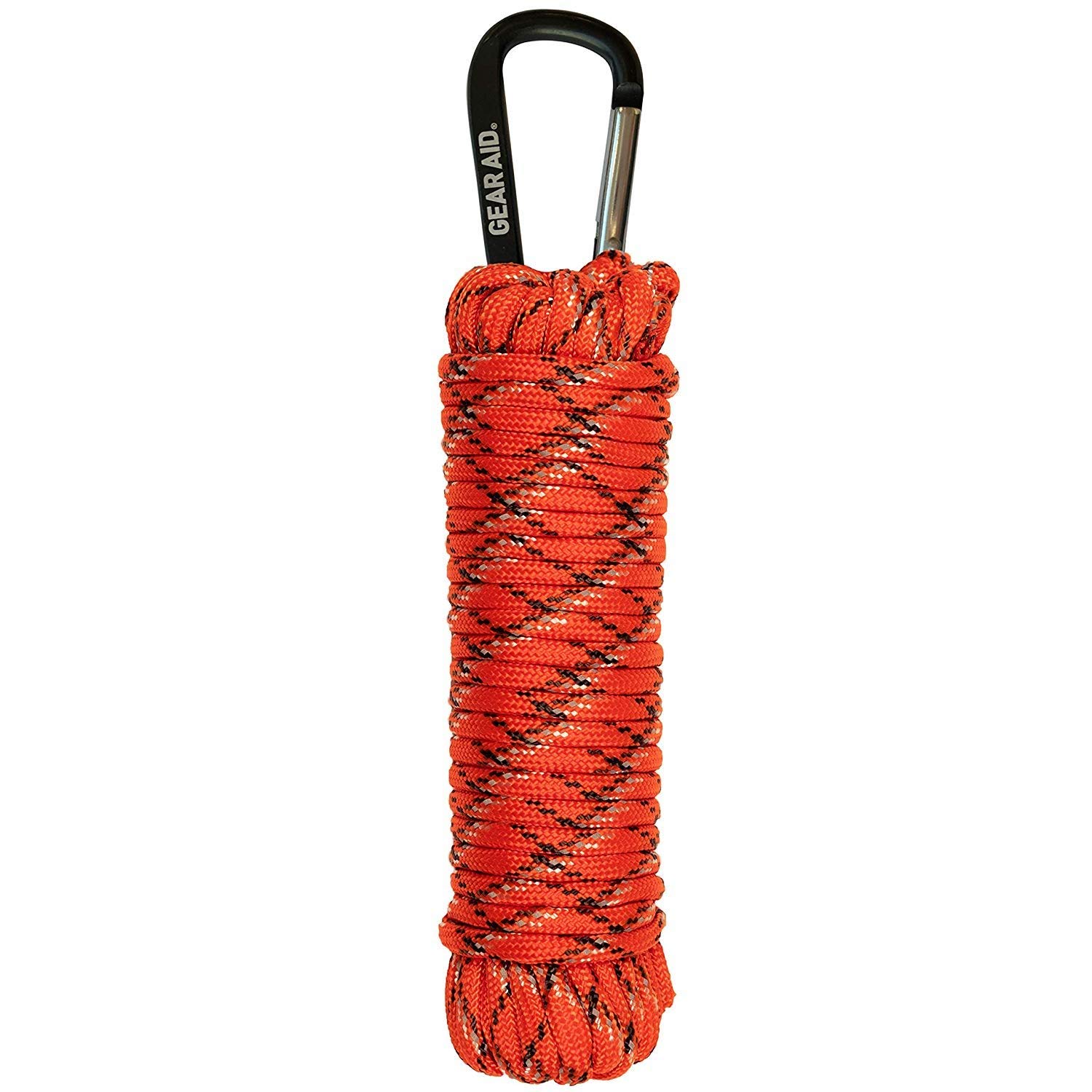 Gear Aid Paracord 550' D-Ring orange reflektierend 9 m