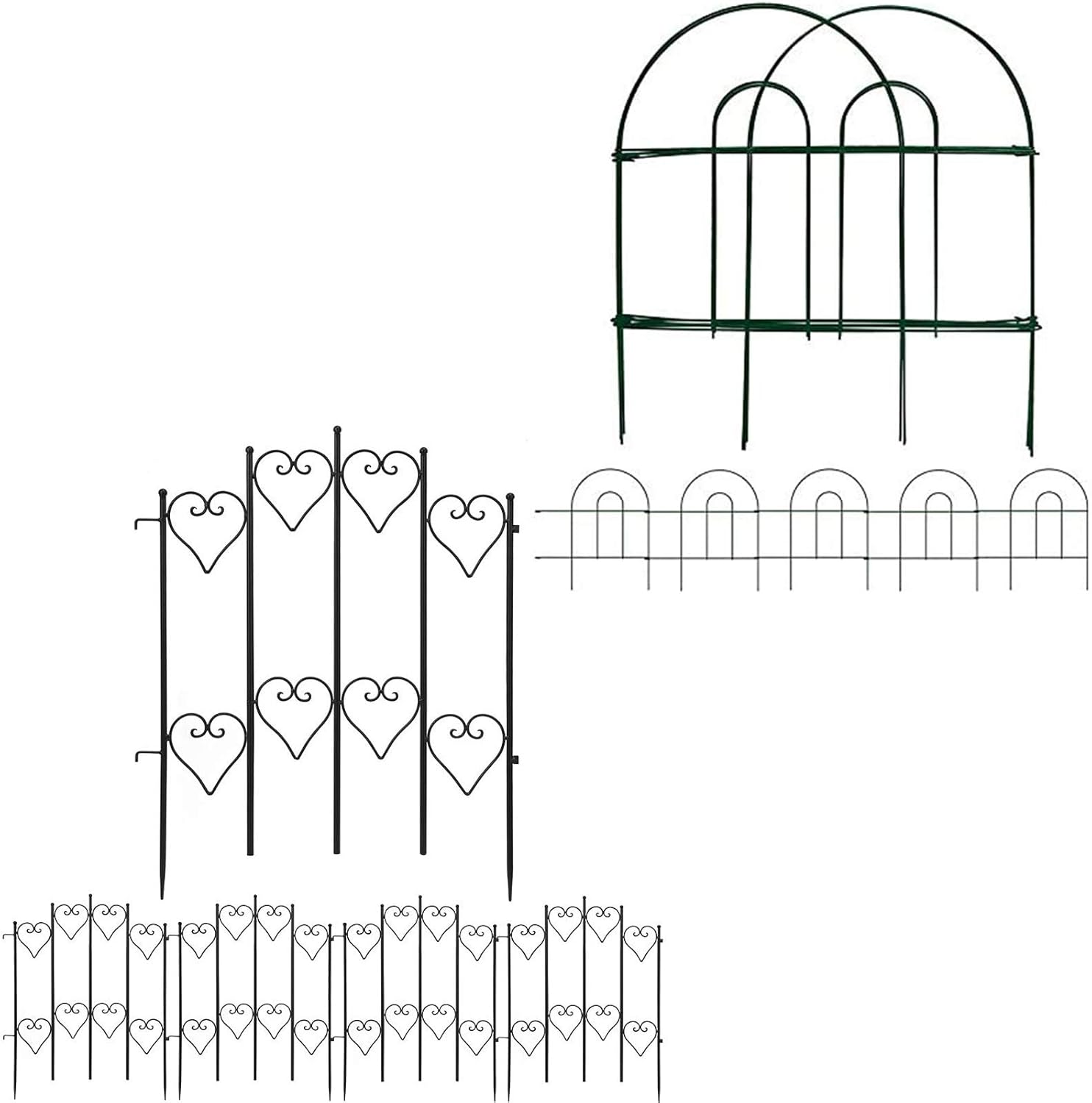 Amagabeli Decorative Garden Fence 18 in x 50 ft Bundle Garden Fence 27inx9ft