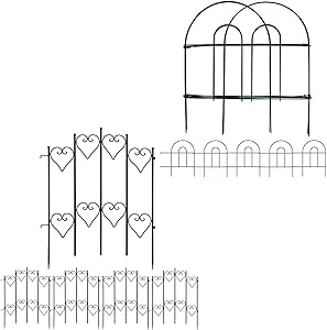 Amagabeli Decorative Garden Fence 18 in x 50 ft Bundle Garden Fence 27inx9ft