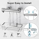 Pickpiff Hanging Shower Caddy SS304 Stainless Steel No Drilling Shelf view 4