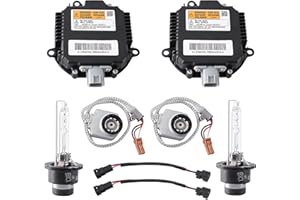 HIOLPEN 2 Packs HID Headlight Ballast W/Igniter & D2S Bulb for Infiniti EX35 EX37 FX35 FX37 FX45 FX50 G35 G37 JX35 Q50 Q60 Q70 QX56 QX60 QX70 QX80 28474-89904,28474-8991A Xenon Ballast Control Module