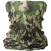 HARFINGTON Summer Cooling Neck Gaiter Sun Protection Face Mask Fishing Neck Gaiter Unisex Sunscreen Breathable Bandana for Fishing Outdoor Sports, Camo Army Green
