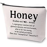 ZJXHPO Honey Definition Cosmetic Bag, Grandma Survival Kit, Best Grandma Ever Makeup Bag With Zipper, Appreciation Gift for Mothers Day