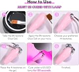 Makartt Nail Rhinestone Glue Gel Kit 15g Super Adhesive for Gems Crystal Stones view 8
