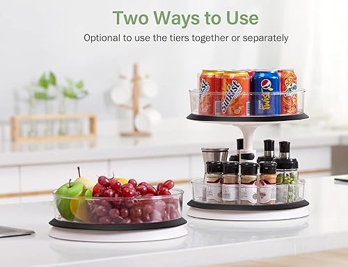 Kootek Tier Lazy Susan Organizer, 11 Inches Height Adjustable