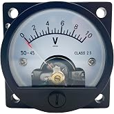 LEPEVNEY Analog Dial Panel Meter Voltmeter Gauge SO-45 DC 0-10V Round Current Measuring Ammeter