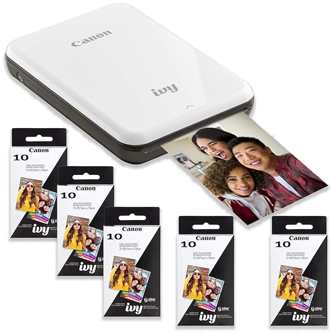 Canon Ivy Wireless Bluetooth Mini Photo Printer (Slate Grey