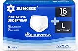 SUNKISS TrustPlus Incontinence Pants for Men and Women Large 16 Count