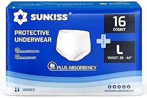 SUNKISS TrustPlus Unisex Incontinence Disposable Underwear for Men and Women, Adult Pull Ups,Heavy Absorbency, Barrier Leak P