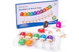 Odoorgames Mini Number Pops 1-10 – Fun Number Matching Toys for Kindergarten & Preschool – Ice Cream Counting & Recognition Math Games
