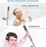 Wasserrhythm Bath Mixer Taps with Shower Attachment Chrome Brass 2 in 1 view 4