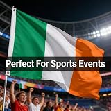 SHATCHI Ireland Flag 5ft x 3ft Polyester with Brass Eyelets view 6
