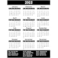 2025 Full Year Calendar Sticker – Black (4.5” x 6”) | Vinyl Adhesive Wall Calendar | Bold Design | Reusable Fridge/Desk/Whiteboard Organizer | Made in USA by DCM Solutions