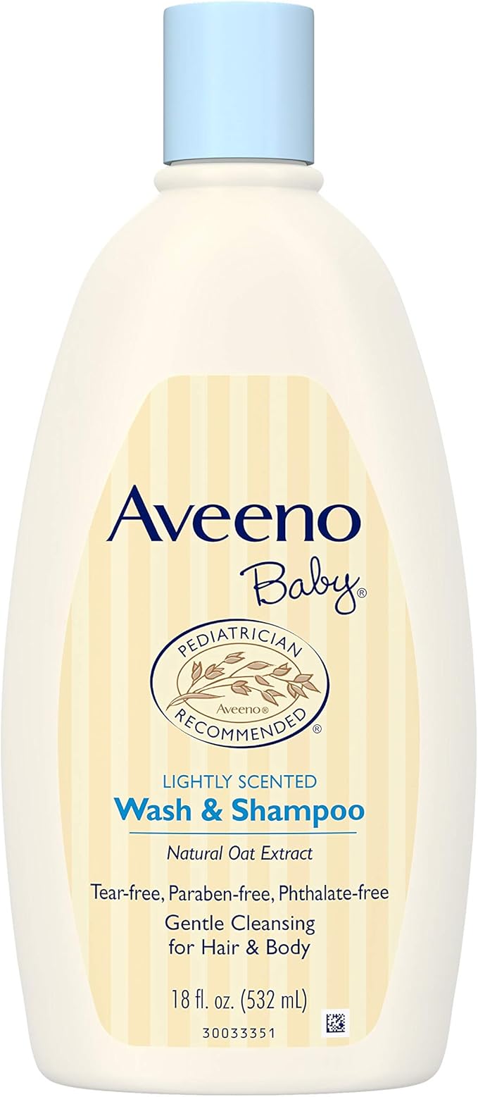 Aveeno Baby Body Wash and Shampoo, Paraben Free, Tear Free and Soap