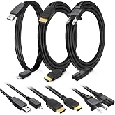 BRENDEZ Replacement Set of Cables,- HDMI Cable 8K with Ethernet Male to Male + USB Cable + Power Cord Compatible with Sony PlayStation 4 Pro and PlayStation 4 PS4 Gaming Console (6-FEET)