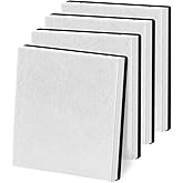 HKB320F Filter Compatible with MOOKA HKB320F Air Purifier, 4 Pack HEPA Filters with 4 Washable Pre-Filters