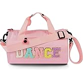 Dance Ballet Bag for Girls Sport Gym Duffle Bags Overnight Travel Bags Fun Dance Workout Duffel Bag Toddler Cute Bag for Dancers, Girls, Teens, Student Athletes