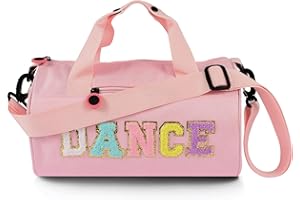 SAIWEILAI ONLINE Dance Ballet Bag for Girls Sport Gym Duffle Bags Overnight Travel Bags Fun Dance Workout Duffel Bag Toddler Kid Cute Bag for Dancers, Girls, Teens, Student Athletes