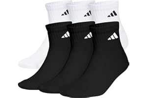 adidas Women's Ankle Socks, Athletic Cushioned Quarter Fit, 6-Pack, Durable, Comfortable, Cooling, with Compression
