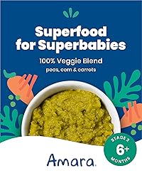 Amara Organic Baby Food - Stage 2 - Peas, Corn