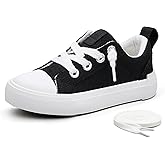 Weestep Toddler Canvas Sneakers Slip On Lightweight Shoes for Kids Boys and Girls