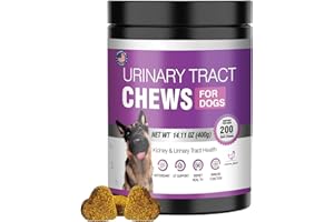 TTLXBL Dog UTI Treatment Cranberrys Upplement Chews 200 Tablets Urinary Tract Kidney Support Cranberry Extract Bites and Treats for Dogs Puppy UTI Infection Dog Bladder Control Incontinence Treatment Remedy