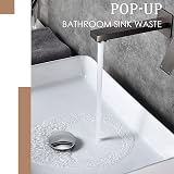 Hapilife Modern Brass Pop Up Waste Slotted Basin Sink Plug with Overflow view 2