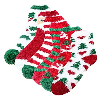 Image result for fuzzy christmas socks