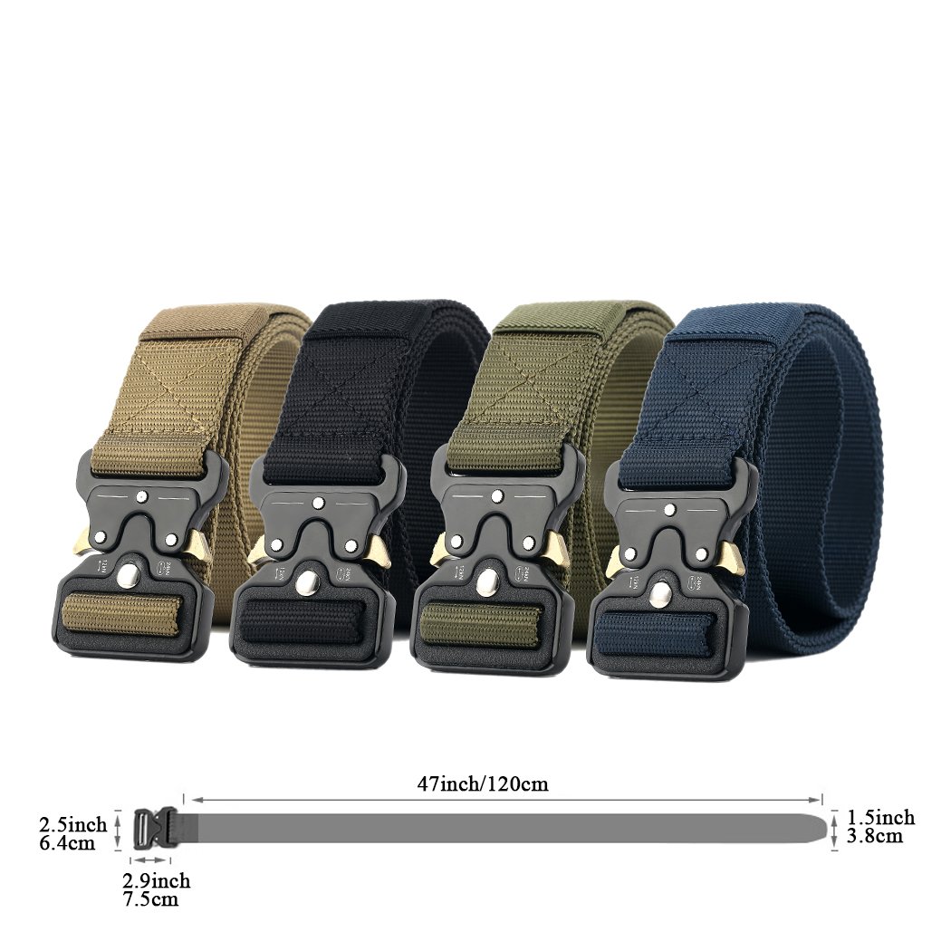 GRULLIN Tactical MOLLE Nylon Belt,Military Style Riggers Web Waist Belt