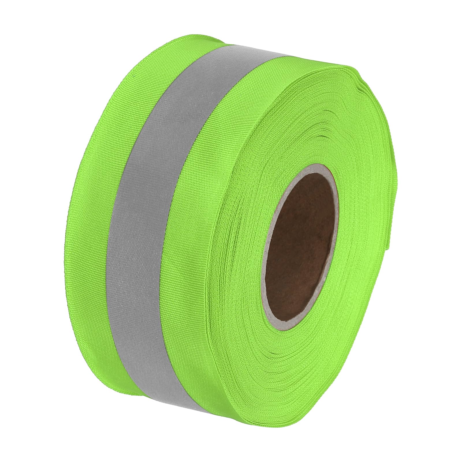 PATIKIL Reflective Tape Strip, 2" x 50Ft High Visibility Reflective Tape Sew-on DIY Warning Safety Fabric Webbing for Clothing Raincoats, Fluorescent Green