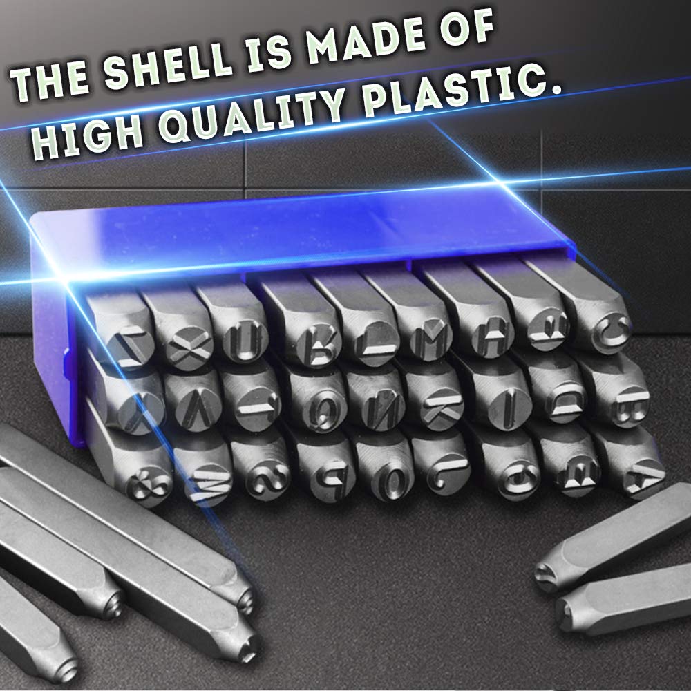 Oudtinx Number and Letter Stamp Set (36 Piece Punch Set/A-Z & 0-9) Industrial Grade Hardened Carbon Steel Metal - 1/16