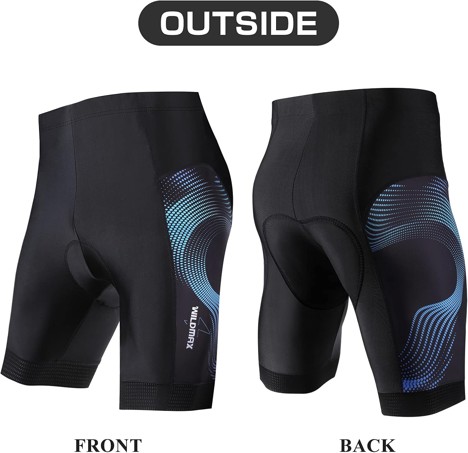 Upgrade Men's Cycling Underwear Shorts 3D Gel Padded with Anti-Slip Leg Grips: Clothing