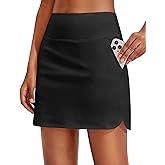 PINSPARK Golf Skirts for Women High Waisted Tennis Skort Skirts with 3 Pockets A Line Athletic Skirt Pickleball Workout