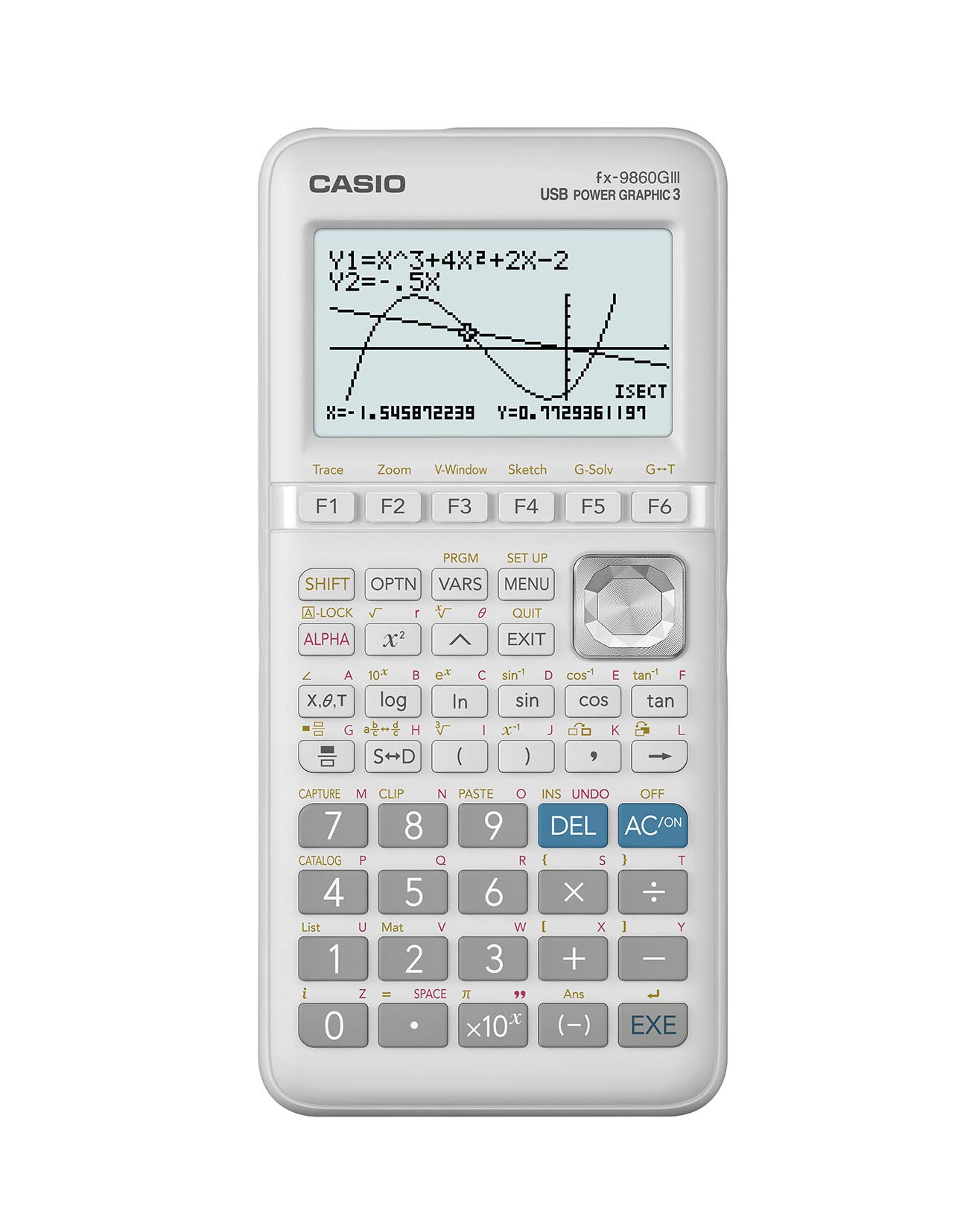 Casio FX-9860GIII Graphing Calculator, 21.2 x 91.5 x 184 mm, Silver Colour