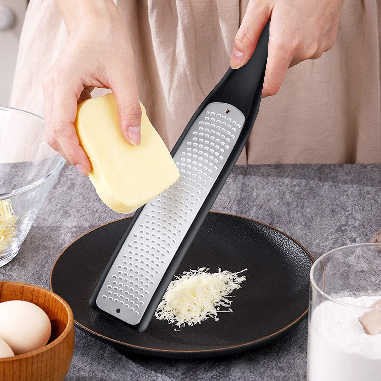 Haquno Lemon Zester, Grater Zester, Parmesan Cheese Lemon, Ginger, Garlic, Nutmeg, Chocolate, Vegetables, Fruits - Image 5