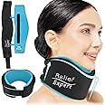 Soft Neck Brace with Hot and Cold Gel Pack – Adjustable Cervical Collar for Men & Women, Breathable Neck Support with Reusable Gel Ice Pack for Comfort at Home, Office & Travel, Blue
