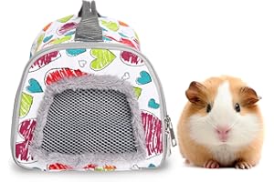 ADNIKIA Hamster Carrier Bag, Pet Carrier Bags for Hamster, Rat, Hedgehog, Rabbit, Sugar Glider, Chinchilla, Guinea Pig, Squirrel and other Small Pets, Breathable Outdoor Portable Travel Carrier Bag