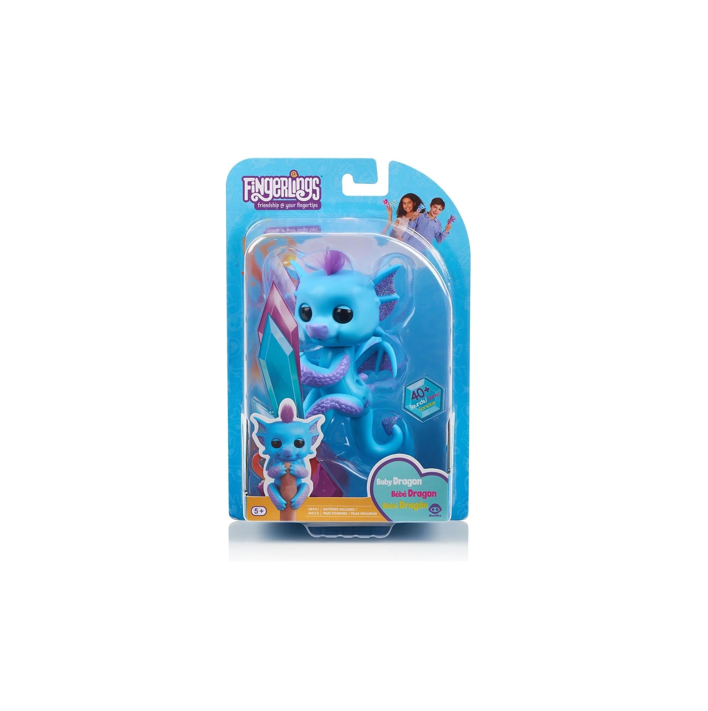 WowWee 3581 Fingerlings Baby Dragon Tara, Blue