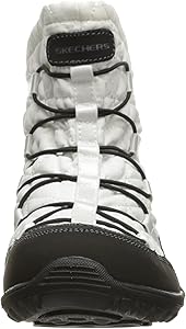 skechers women's reggae fest steady quilted bungee ankle bootie