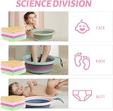 Lanjue 8 Pack Bamboo Flannel Washcloths 10x10 In Soft Face Towels view 6