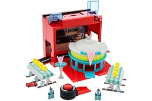 Disney Store Action Toys Pixar Car Play Set - Toolbox Case with Lightning McQueen & Red Die Cast Cars, Launcher, Flo's V8 Cafe, Gas Pumps & More - Inspired by Disney Pixar Cars Films & Cars Land