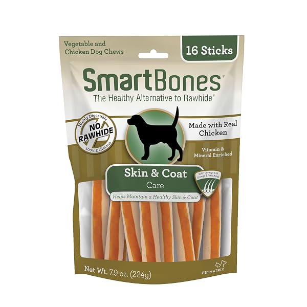 SMARTBONES SKIN AND COAT CARE STICKS 16 COUNT,...