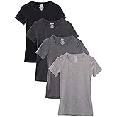 Kalon Women's 4-Pack Scoop Neck T-Shirt Base Layer