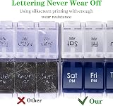 CSTDE Weekly Pill Box Organiser Large 7 Day 2x Daily Push Button view 5