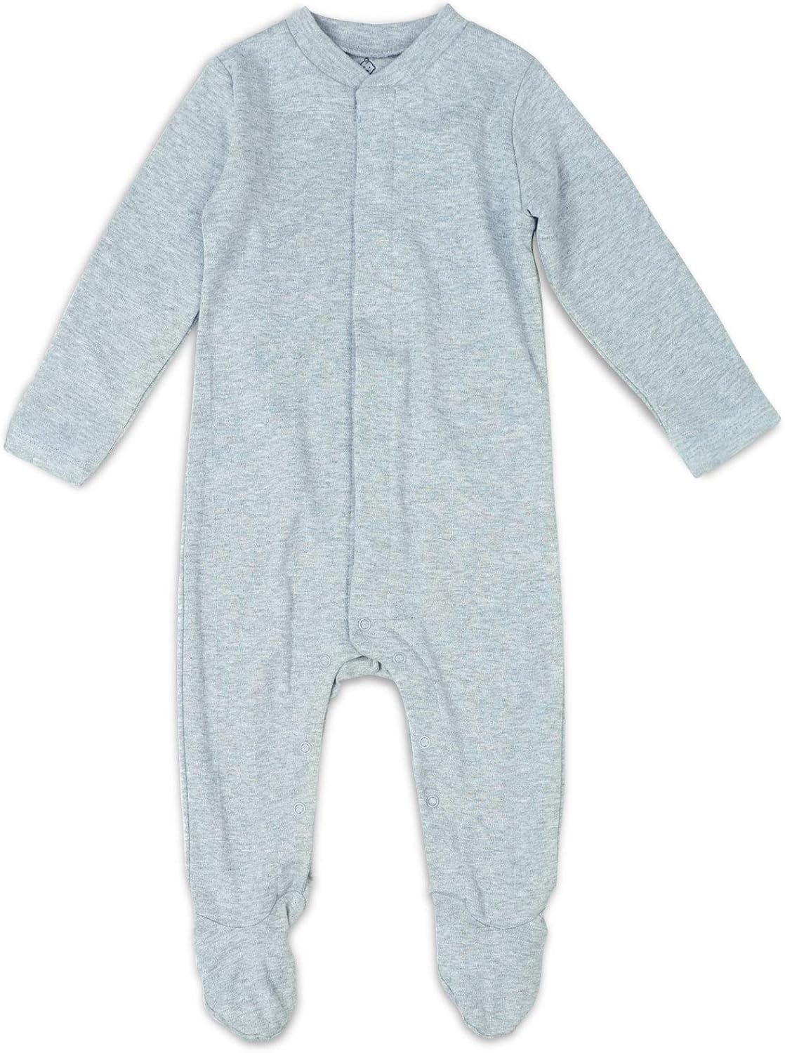 OPAWO Solid Color Unisex Baby Footed Sleeper Pajamas with Mitten Cuffs 3-Pack 0-18 Months: Clothing