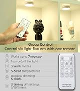 Homelist Puck Lights with Remote 6 Pack LED Rechargeable Motion Sensor view 2