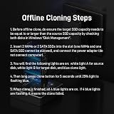 FIDECO M.2 NVMe SATA SSD Cloner Dock USB 3.2 Gen 2 20Gbps Dual Offline Clone view 9