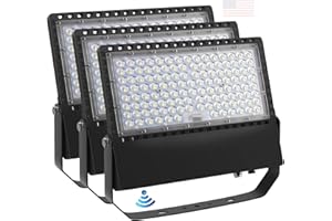 Juyace 36000lm LED Parking lot Lights Dusk to Dawn Stadium Flood Light Outdoor Commercial 5000K IP65 100-277V 240W for Sports Fields Court Arena Security Area(3 Pack)